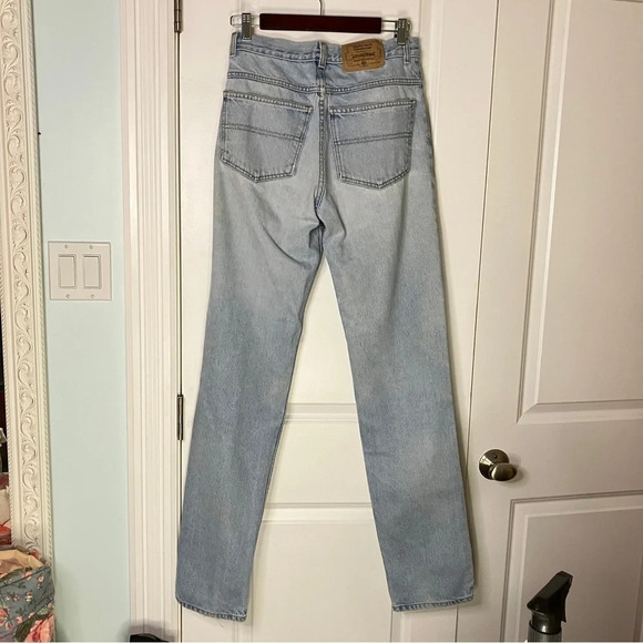 Vintage Light Blue Faded Distressed Dad Mom Jeans - Picture 4 of 7